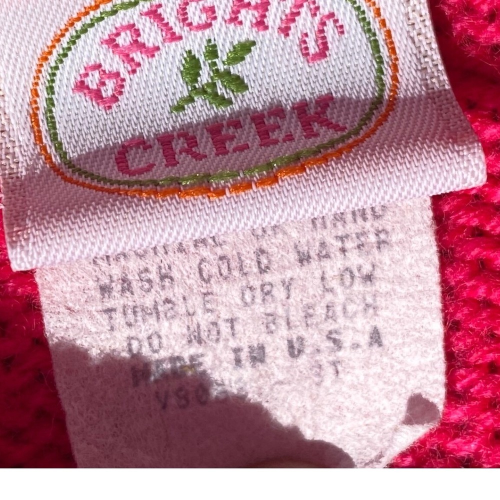 VTG Brights Creek Sweater Leggings Set Teddy Bear Applique Pink Toddler 3T - Picture 3 of 6